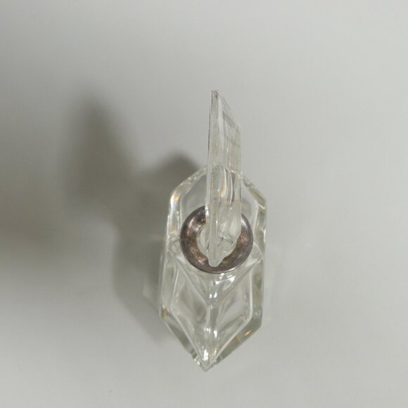 Faceted Glass Perfume Scent Bottle Tulip Stopper Large VTG - Picture 6 of 7